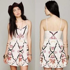 NWOT Free People Embroidered Mini Dress
